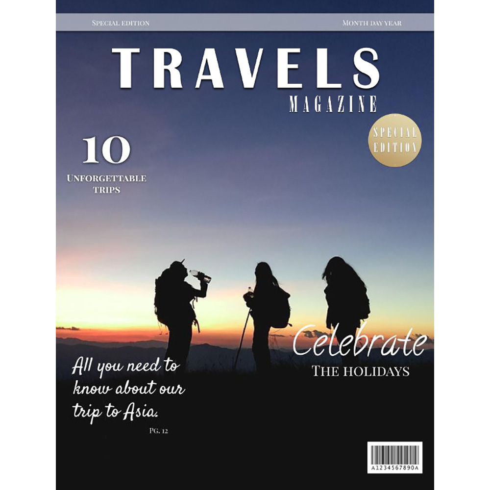 Travels Magazine Cover Template